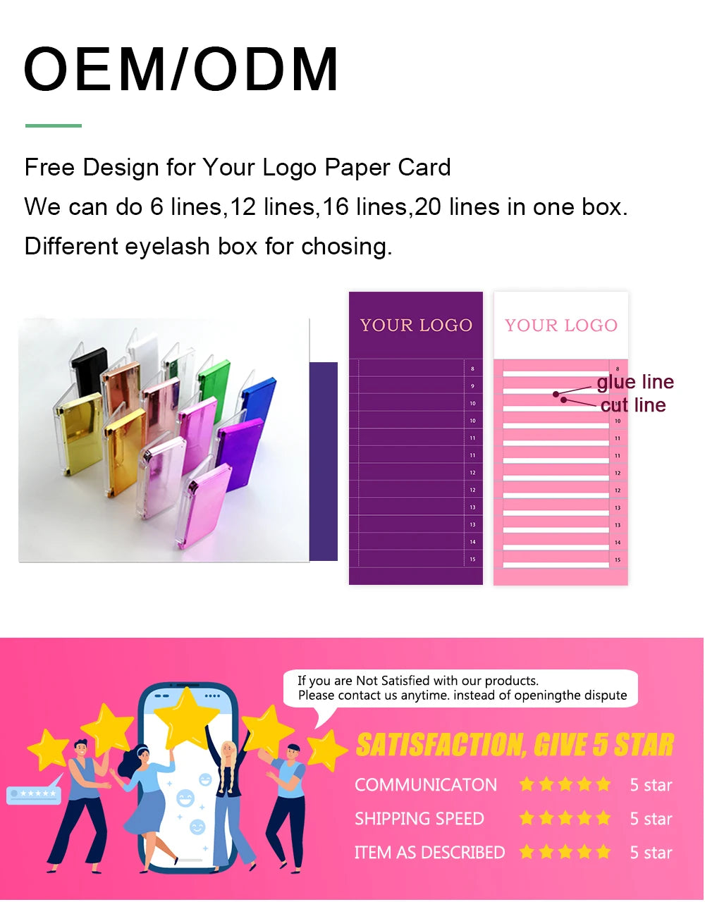 LAKANAKU Dark Brown Cluster Lashes 30D 50D 40D 60D D Curl Wispy Individual Lashes