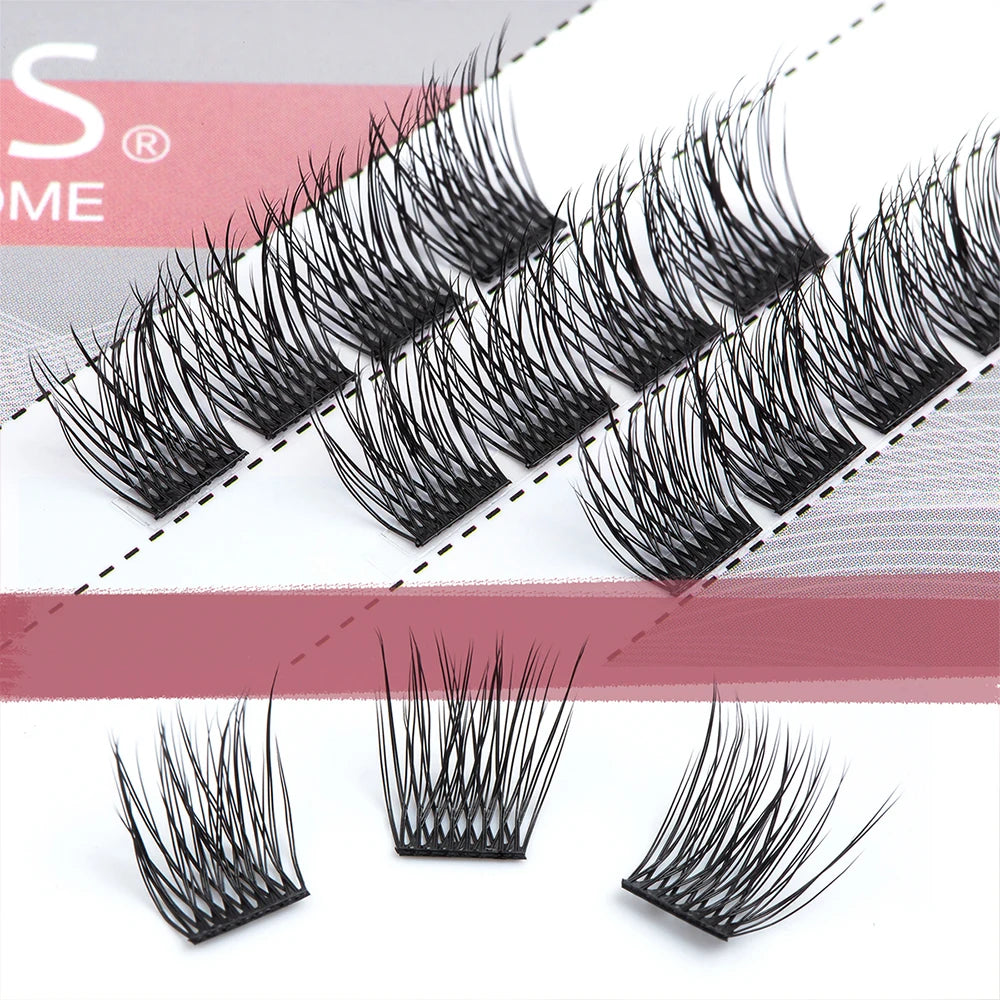 ETVITE DIY Cluster Lashes Fluffy Volume Eyelash Extension Natural Bundles Individual Lashes