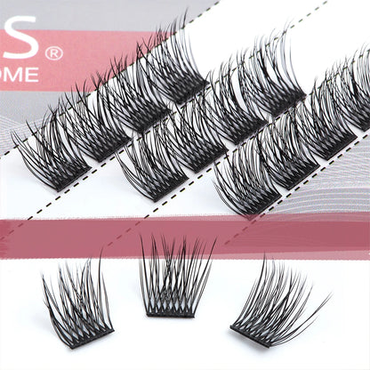 ETVITE DIY Cluster Lashes Fluffy Volume Eyelash Extension Natural Bundles Individual Lashes