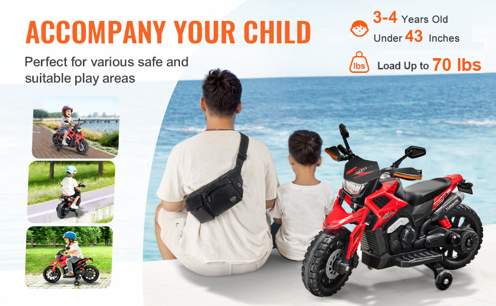 Motorcycle with Detachable Wheel Headlight Music Bluetooth for Boys Gifts